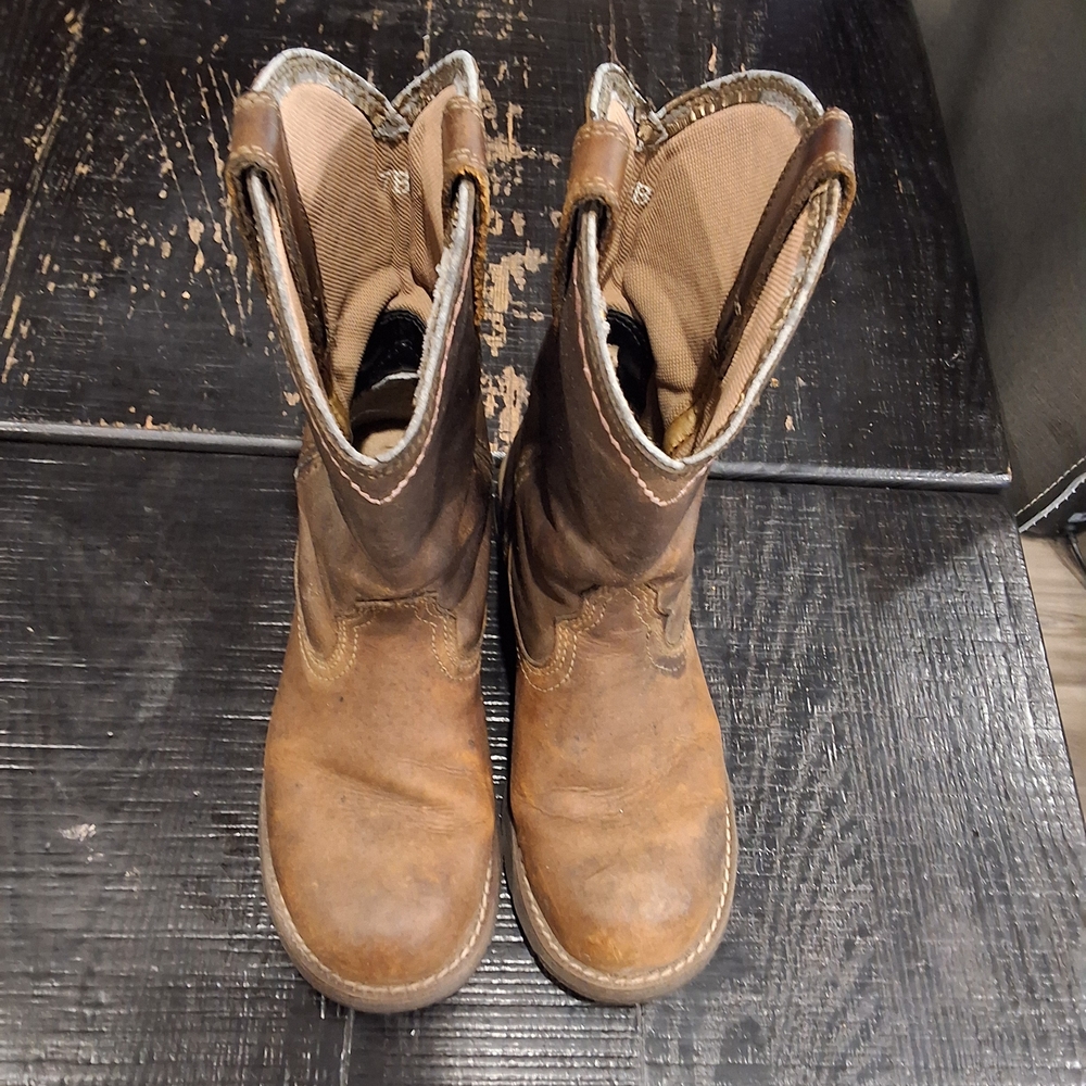 Ariat Brown Leather Woman Cowboy Boots Size 7